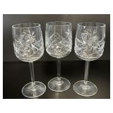 Bohemia Crystal Pinwheel Wine Goblets - Set of 3