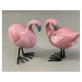 Mid-Century Pink Flamingo Salt & Pepper Shakers