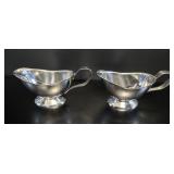2 Vintage EPNS Individual Sauce Boats