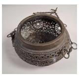 Antique Ottoman Style Pierced Brass Hanging Censer