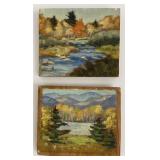 2 Signed Miniature Maud Miller Hoffmaster