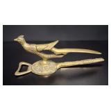Brass Combined Bottle Opener & Nutcracker vtg