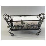 Wrought Iron Botanical Candle Holder