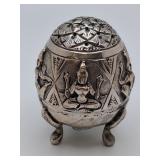Thai Maker Repoussï¿½ Silver Plated Footed Egg