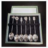 Japanese  Sterling Silver Demitasse Spoons Set o