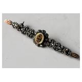Antique silver and gold brooch victorian with
