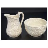 Irish Belleek Bacchus Creamer & Sugar