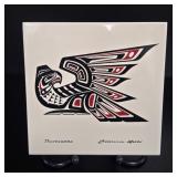 Haida Clarence Wells Ceramic Tile Trivet vtg