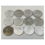 Montreal Bridge Toll Tokens (Lot of 12) VTG