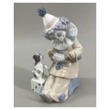 Lladre Pierrot with Puppy Clown Figurine