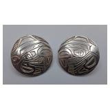 Northwest Coast Sterling Silver Earrings