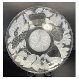 Pressed Glass Fruit Platter VTG