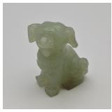Chinese Artisan Carved Jade Dog