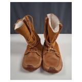 Vintage Mauricienne Leather Mukluk Winter Boots