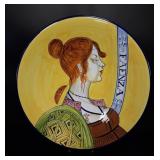 Alessandro Savini Faenza Ceramic Portrait Plate