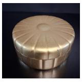 MCM Gold Tone Trinket Box