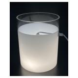 Modernist Frosted Glass Cylinder Table Lamp
