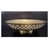 Indian Artisan Brass Pierced Border Bowl