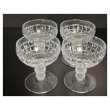 Heisey Victorian Waffle Double Ball Stem Glass