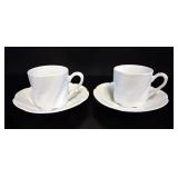 2 Medicis Singer Limoges Demitasse Cups & Saucers