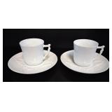 2 Giraud Limoges Porcelain Demitasse & Saucers