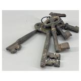 Antique Style Cast Iron Jailer Keys