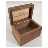 Connaught Laboratories Ltd. Carved Wooden Box
