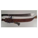 Imacasa Corona Machete & Leather Sheath  vtg
