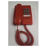 Northern Telecom Red Push-Button Wall Phone
