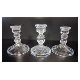 Mixed Glass Candlestick Set