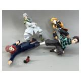 Four Anime Figures: Bandai & Sega Demon Slayer