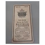 1951 Canadian National CNR Timetable