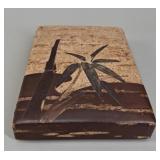 Japanese Tree Bark Inlaid Box vtg