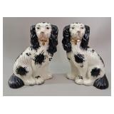 Staffordshire Pottery Pair of Spaniel Dogs
