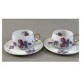 Victoria Czechoslovakia Porcelain Tea Cups &