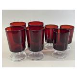 Luminarc Cavalier Ruby Red Goblets 7 Pieces