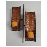 MCM Brutalist Copper Wall Candle Sconce