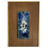 MCM Enamel on Copper & Teak Wall Art