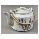 Mid-Century Chinese Hand-Painted Ceramic Teapot