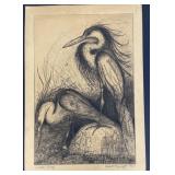 1963 Robert Roycroft Artist Proof ï¿½Birdsï¿½ Etching