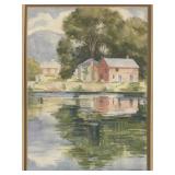 L. Dufresne Watercolor Landscape Painting