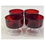 Luminarc Cavalier Ruby Glass Dessert Cups