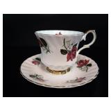 Queen Anne Bone China Rose Teacup & Saucer