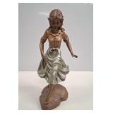 Composite Resin Young Woman Statue