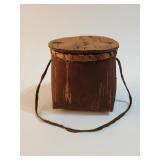 Indigenous Birch Bark Makak Basket with Lid