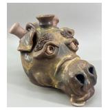 Rare Large Signed Josh Broock Giraffe Face Jug