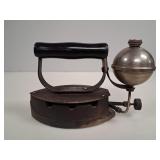 Akron Lamp Co. 'The Diamond' Antique Gas Iron