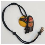 Artie George Hand-Carved Raven Pendant Necklace