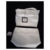 Kenneth Cole / Eaton's White Satin Purses