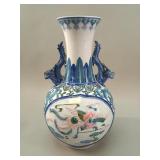 Chinese Porcelain Dragon-Handled Vase